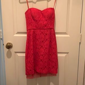 BCBG Lipstick Red ‘Roselle’ Strapless Dress